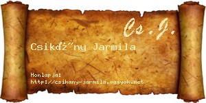 Csikány Jarmila névjegykártya